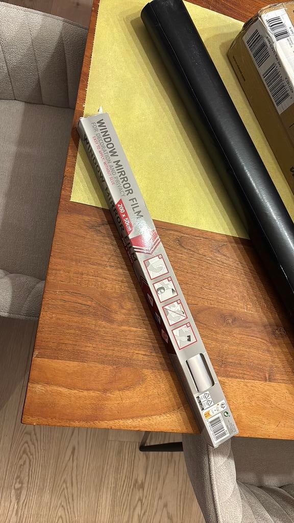 Film miroir pour fenêtre 200x50cm, Neuf, 160 cm ou plus, Enlèvement, Moins de 80 cm