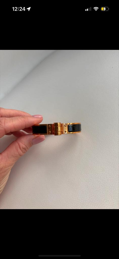 Hermès Charnière Uni armband, Ophalen of Verzenden, Nieuw, Zwart, Dame