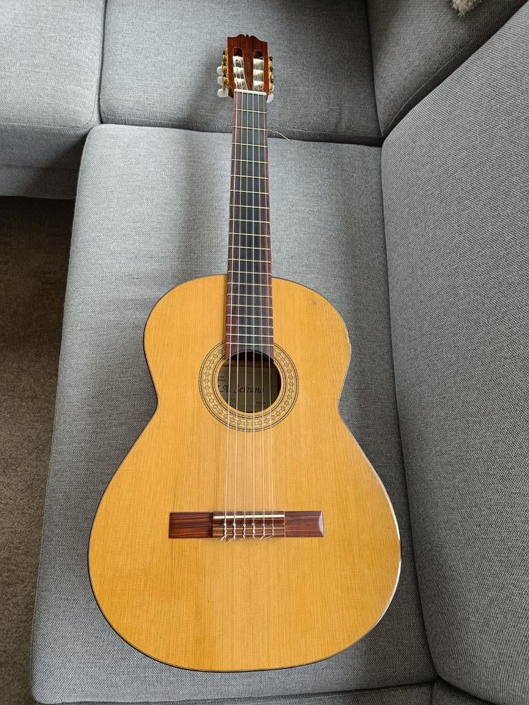 Spaanse accoustische gitaar met harde koffer., Ophalen