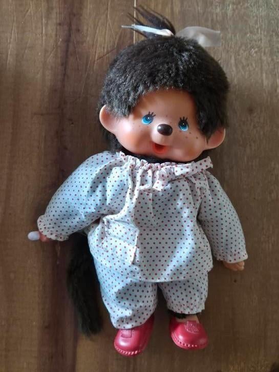 Japan 1974-1976 Monchichi G1 Sekiguchi vintage zeldzaam 20cm, Ophalen of Verzenden, Gebruikt, Overige typen