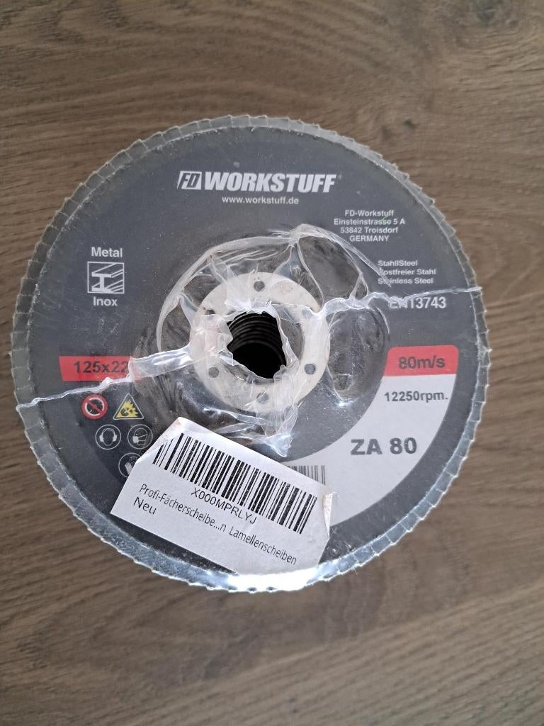 Lot de 10 disques abrasifs à lamelles, 125 mm, grain 80, Bricolage & Construction, Enlèvement ou Envoi, Neuf