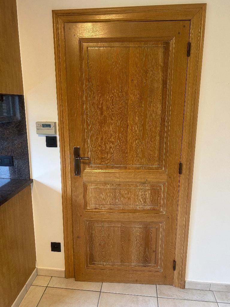 3 hoogwaardige massief eiken binnendeuren in mooie staat., Ophalen, Gebruikt, 80 tot 100 cm, Binnendeur