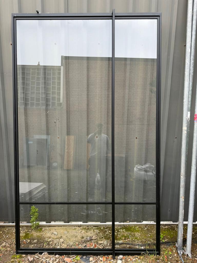 Stalen deur - zo goed als nieuw, Doe-het-zelf en Bouw, Glas en Ramen, Zo goed als nieuw, Ophalen of Verzenden