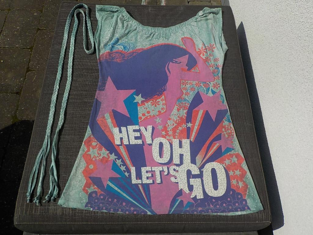 vintage Custo Barcelona jurk festival outfit maat 2 / M 38, Maat 38/40 (M), Custo Barcelona, Blauw, Ophalen of Verzenden