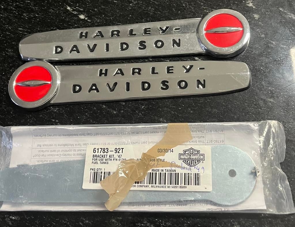 Harley davidson panhead tankemblemen, Caravans en Kamperen, Kampeergereedschap, Verzenden, Zo goed als nieuw