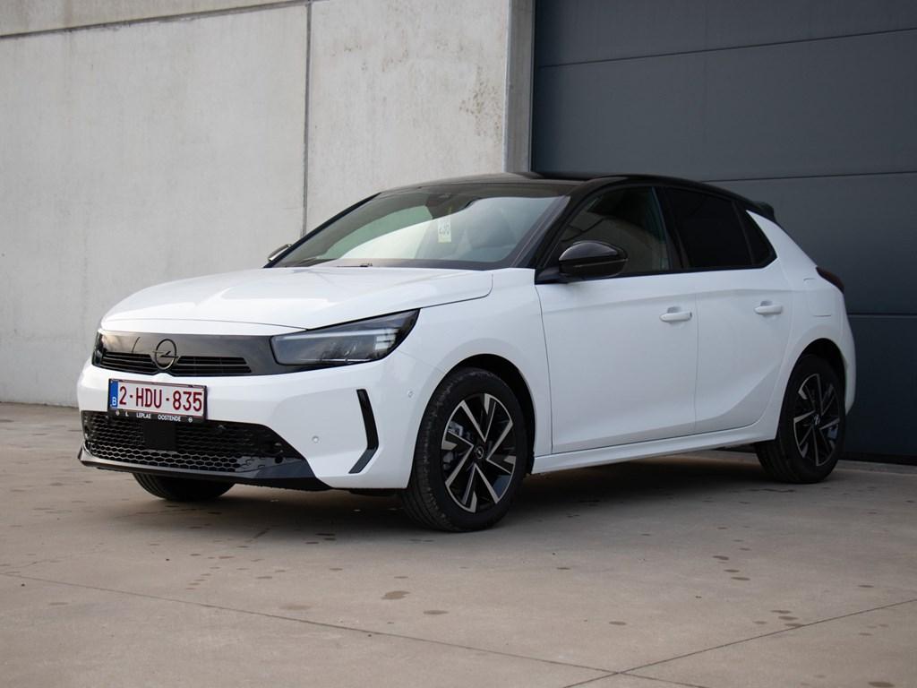 Opel Corsa GS 1.2 Hybrid eDCT 136PK|CAMERA|SENSOREN|CARPLAY, Auto's, Opel, Zwart, Wit, 5 deurs, https://public.car-pass.be/vhr/16a8cb36-9050-42f2-8279-9c2e8cee4a39