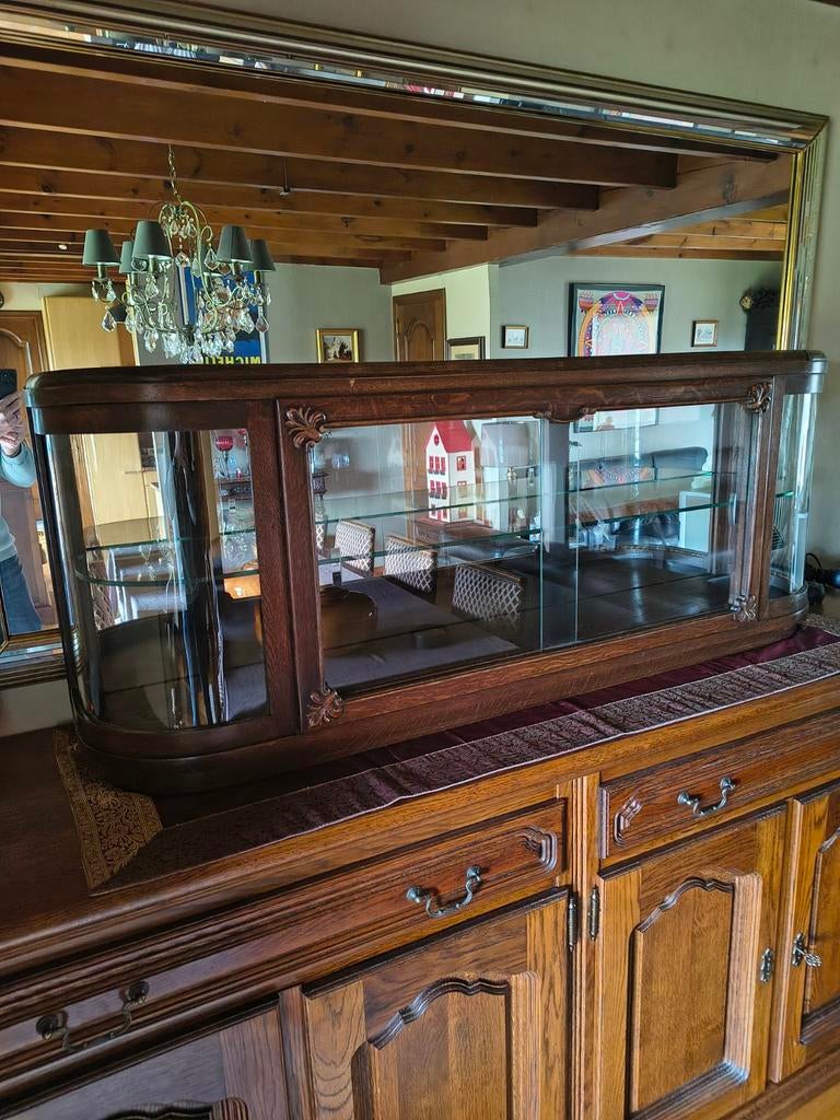 Ancienne vitrine en chêne., Antiquités & Art, Enlèvement