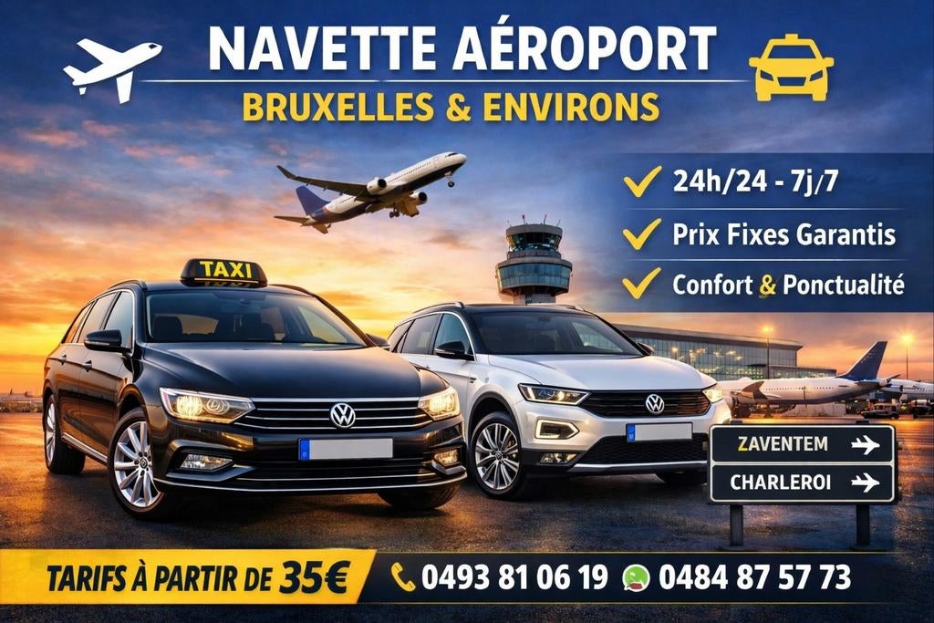 Taxi Bruxelles
️ Navette Aéroport Zaventem & Charleroi, Offres d'emploi