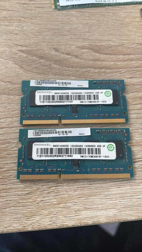 2 latjes van 4GB ddr3, Computers en Software, Ophalen of Verzenden, Zo goed als nieuw, DDR3