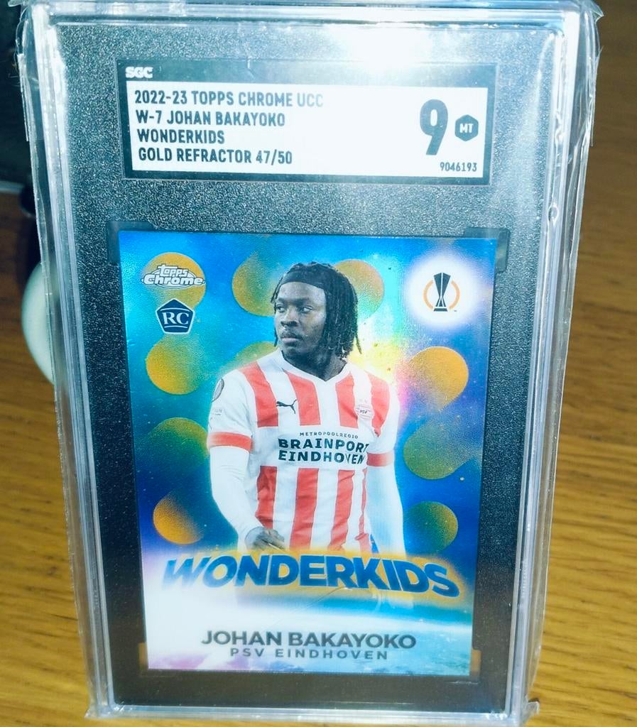 Topps chrome2022 Johan Bakayoko PSV graded 9 genummerd, Ophalen of Verzenden
