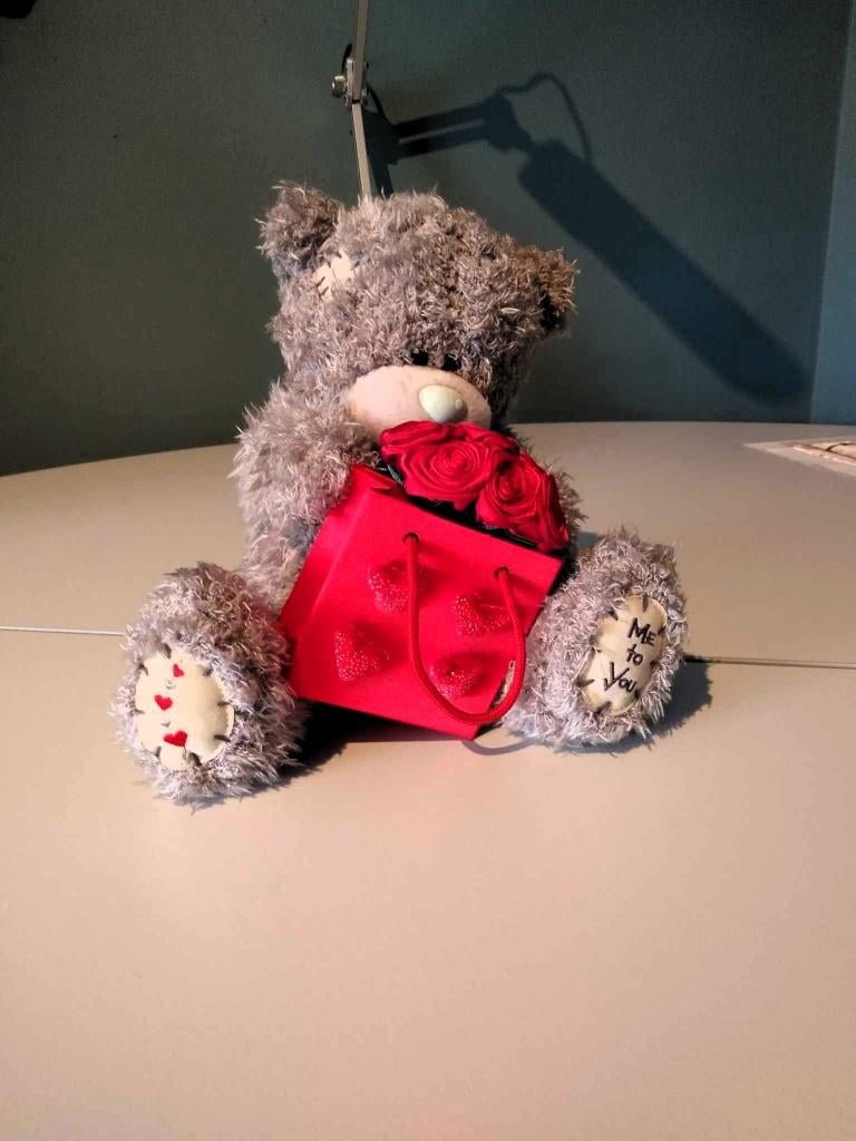 Originele Me to You teddybeer met geschenkzak en rozen., Verzamelen, Ophalen of Verzenden, Me To You