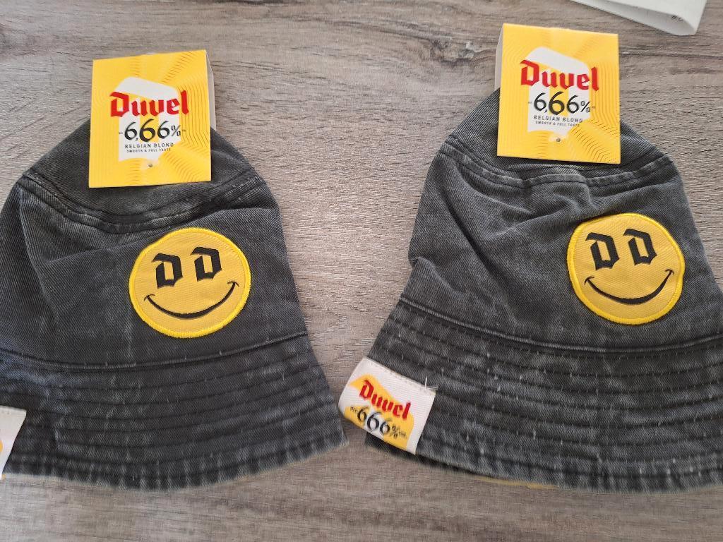 2 zonnehoedjes Duvel, Verzamelen, Biermerken, Ophalen, Nieuw, Kleding, Duvel