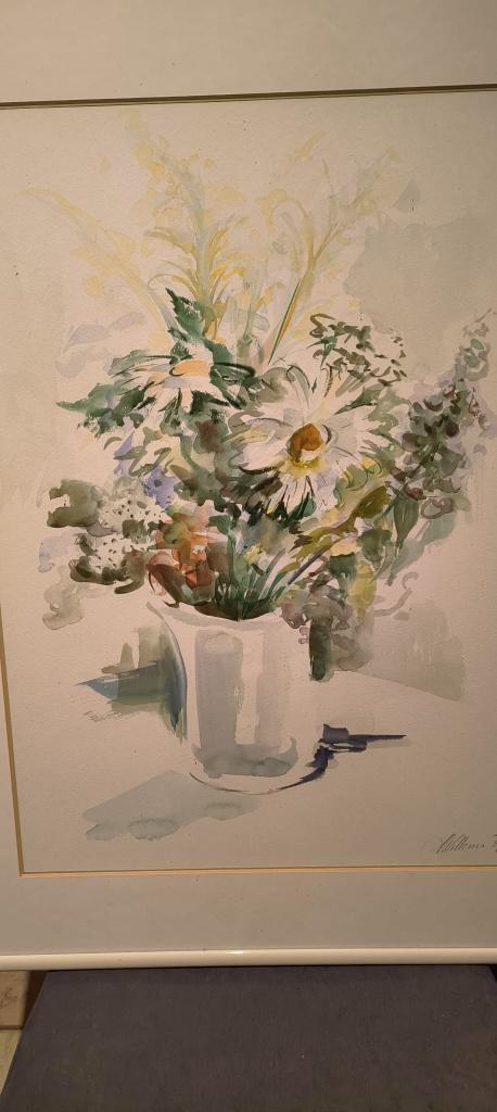 Aquarel van "Stilleven" uit 1987 gemaakt door Willems, Enlèvement