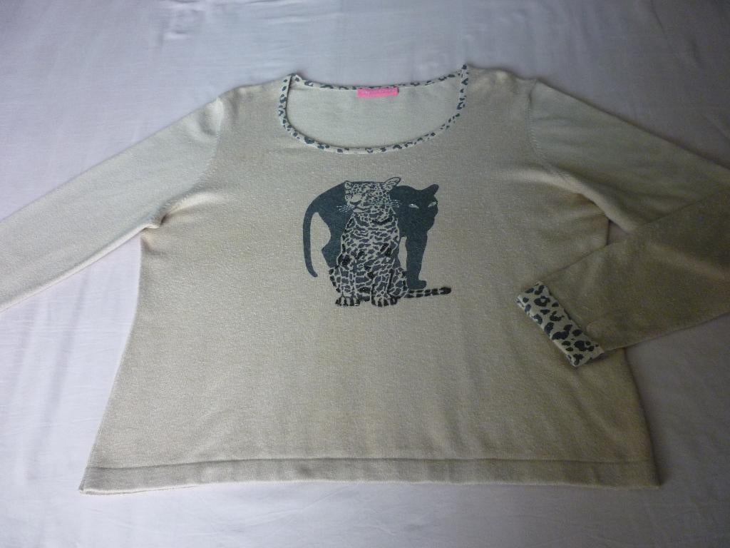 Polyamide-Viscose-Angora Trui Apriori, Kleding | Dames, Beige, Maat 46/48 (XL) of groter, Ophalen of Verzenden, Zo goed als nieuw