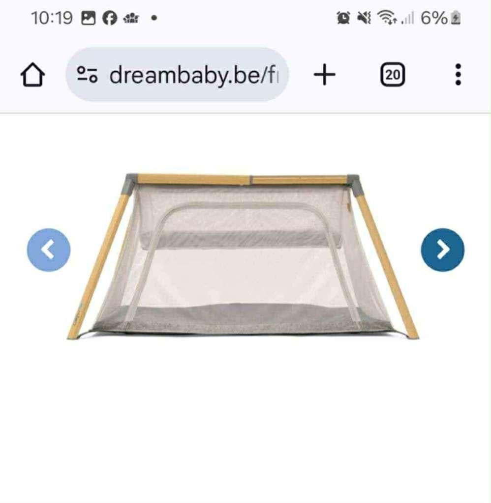 Lit + parc, Enfants & Bébés, Enlèvement, Comme neuf, Rectangulaire, Réglable en hauteur