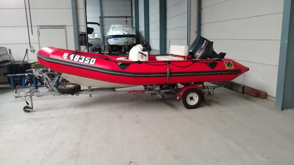 Zodiac Pro II 470 Semi-rigide, Watersport en Boten, Rubberboten, Zo goed als nieuw, Zodiac, Overige materialen, Benzine, Ophalen