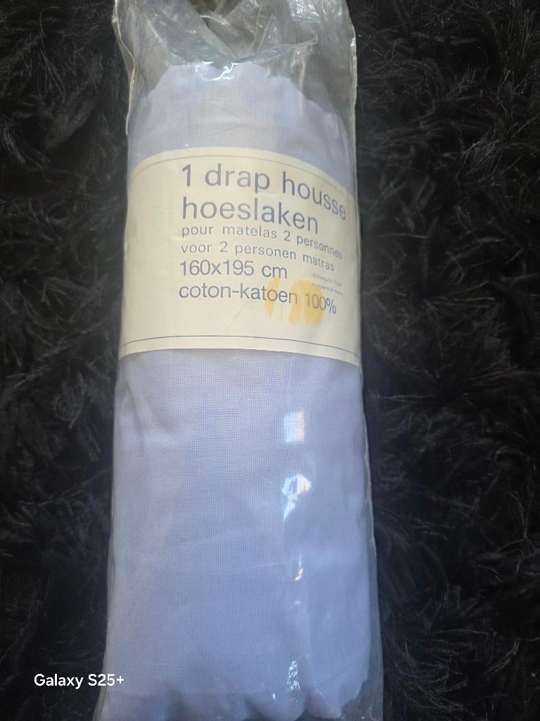 Drap de housse matelas 2 personnes -160x195cm- NEUF Emballé, Maison & Meubles, Neuf, Drap-housse ou Taie d'oreiller, Enlèvement