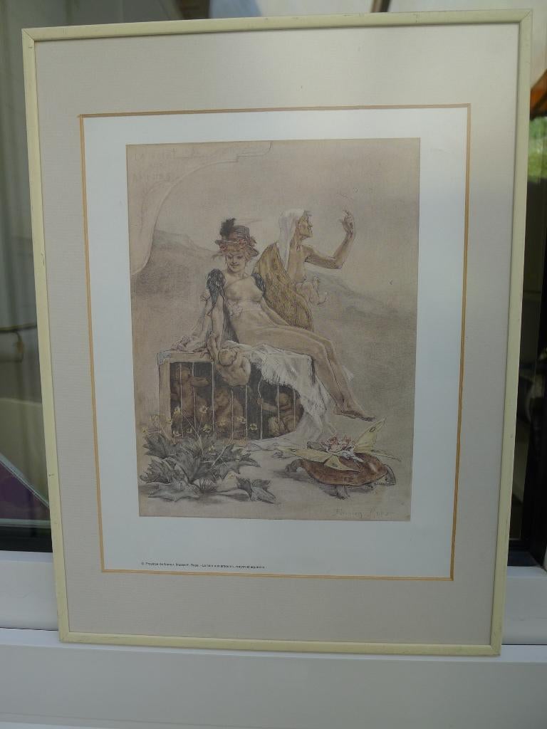 Eau forte,...Gravure ?? la foire aux amours. ROPS, Antiquités & Art, Enlèvement ou Envoi