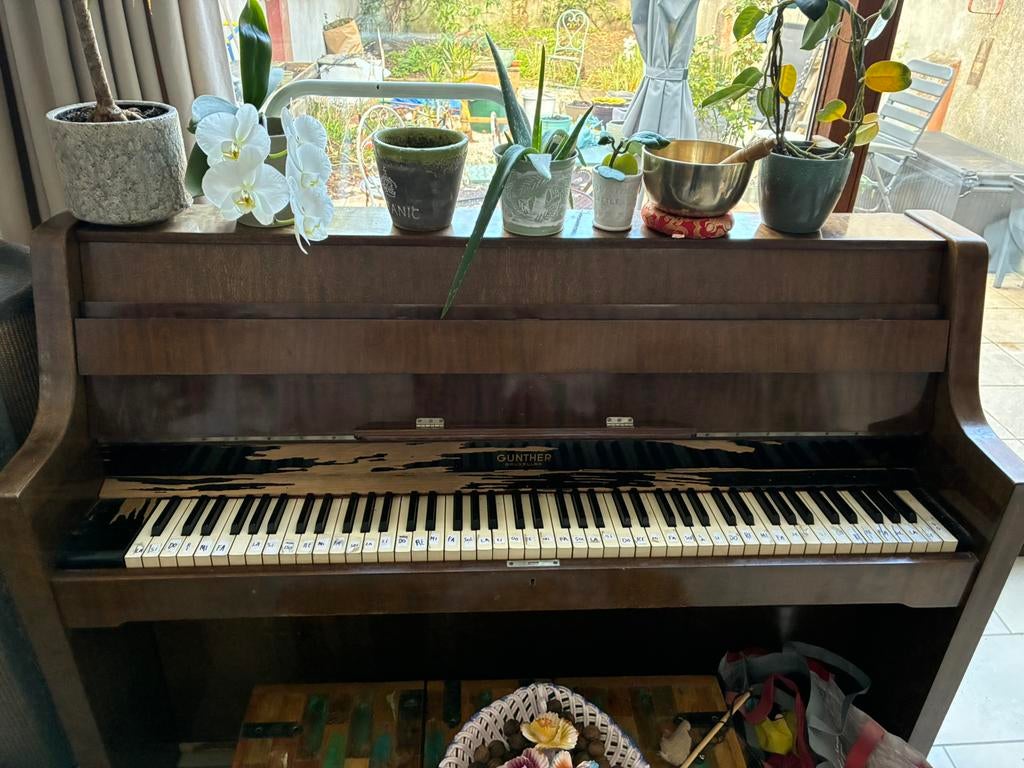 Gunther piano, Muziek en Instrumenten, Piano's, Ophalen, Gebruikt, Zwart, Piano