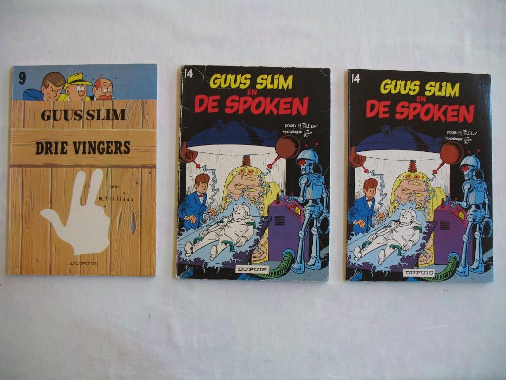 Guus Slim nr 14, 1ste druk en 9 en 14 herdruk,, Meerdere stripboeken, Ophalen of Verzenden