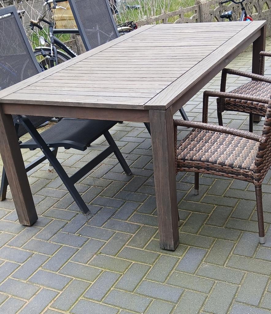 Houten tuintafel Teak 100 x 200, Tuin en Terras, Tuintafels, Ophalen