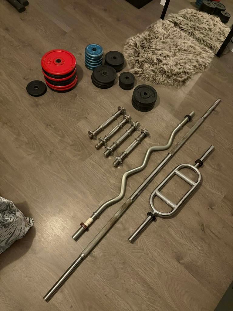 Home fitness materiaal ( lot ), Enlèvement, Comme neuf, Bras, Haltère