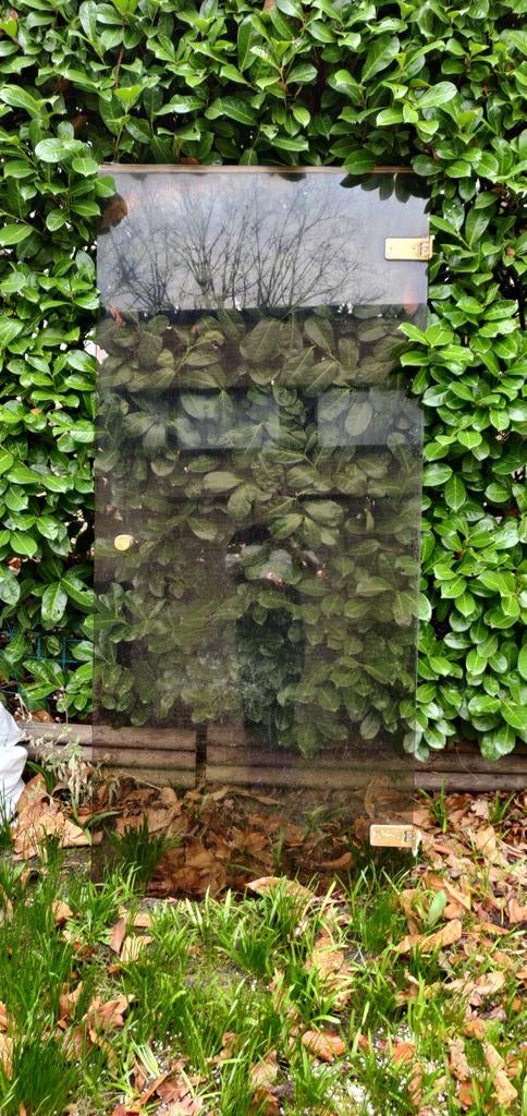Porte vintage en verre fumé brun, Jardin & Terrasse, Enlèvement