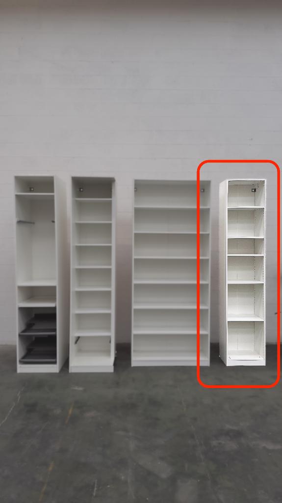 PAX kastframe, IKEA, wit (met accessoires), Ophalen, Met plank(en), Minder dan 50 cm, Overige materialen