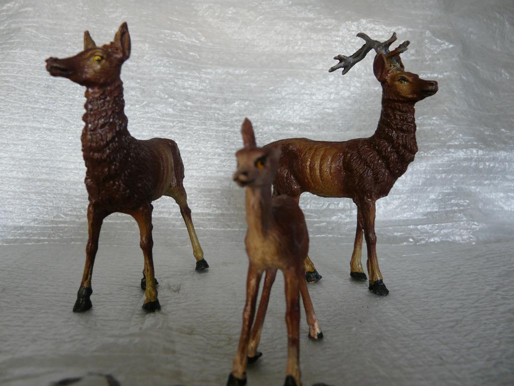 Vintage Elastolin - lineol  hertenfamilie  jaren 1940, Ophalen