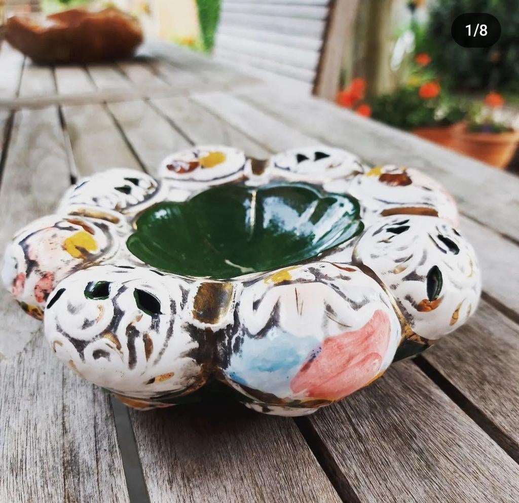 Cendrier italien, vide-poche en porcelaine, Enlèvement ou Envoi