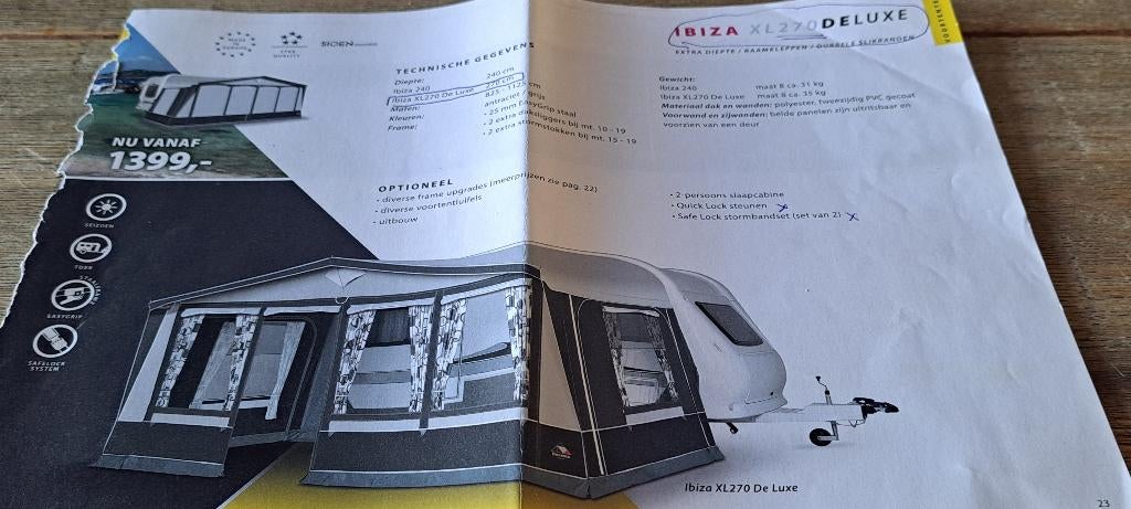 Dorema voortent deluxe, Ophalen, Zo goed als nieuw, Dorema