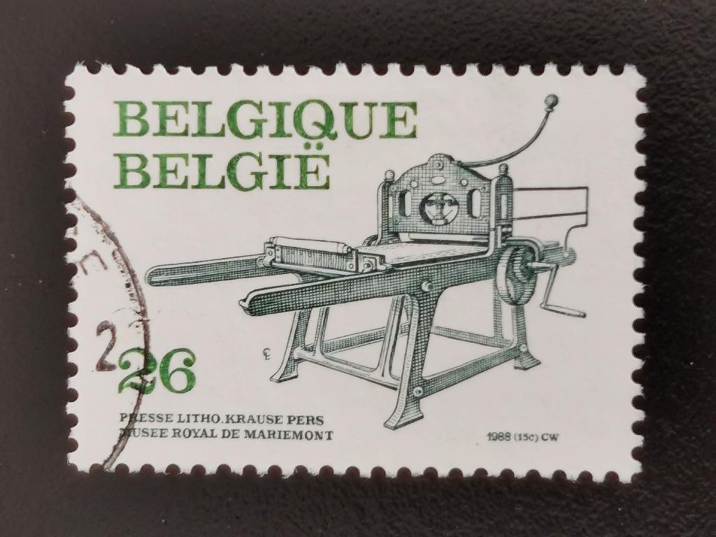 Belgique 1988 - imprimerie - presse lithographique, Enlèvement ou Envoi, Affranchi