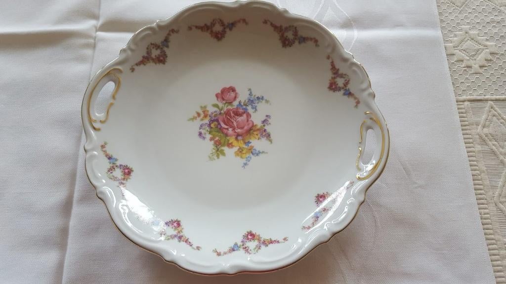 Grand plat à gâteaux ou de déco porcelaine MITTERTEICH  CFH, Enlèvement ou Envoi