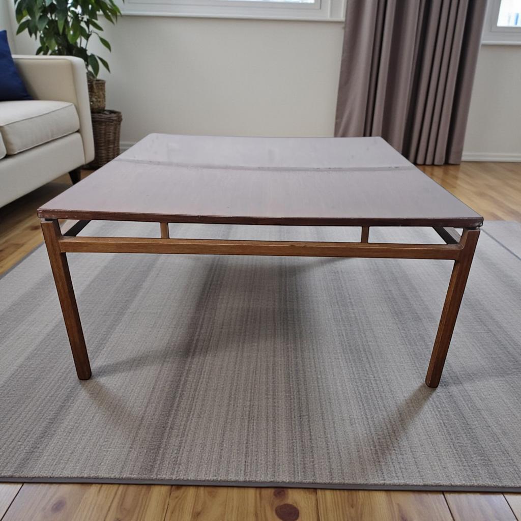 Vintage Scandinavische houten salontafel / coffee table, Antiek en Kunst, Ophalen of Verzenden