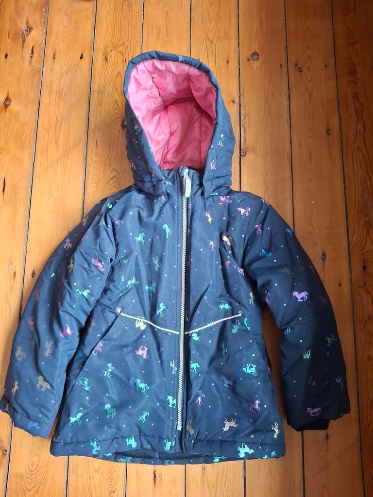Winterjas voor meisjes - Unicorns - Name It - maat 116 - 6Y, Kinderen en Baby's, Ophalen of Verzenden, Zo goed als nieuw