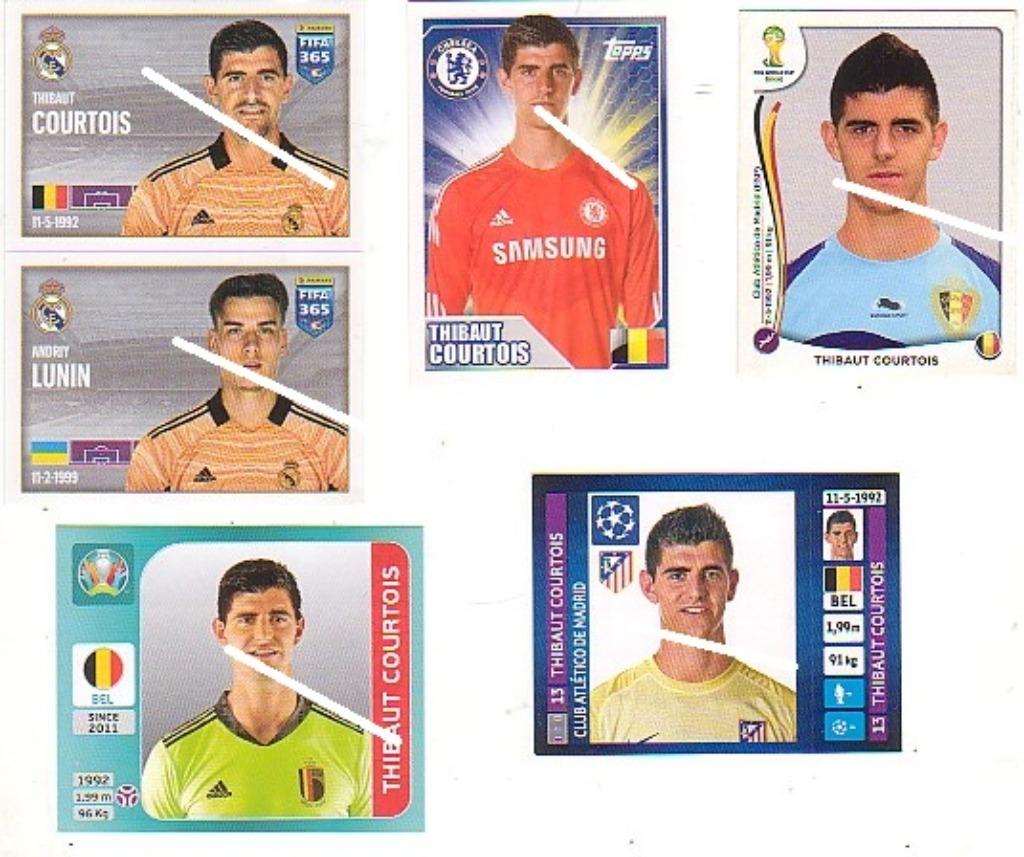 Panini/Thibaut Courtois/Varia/5 autocollants, Envoi, Neuf, Affiche, Image ou Autocollant
