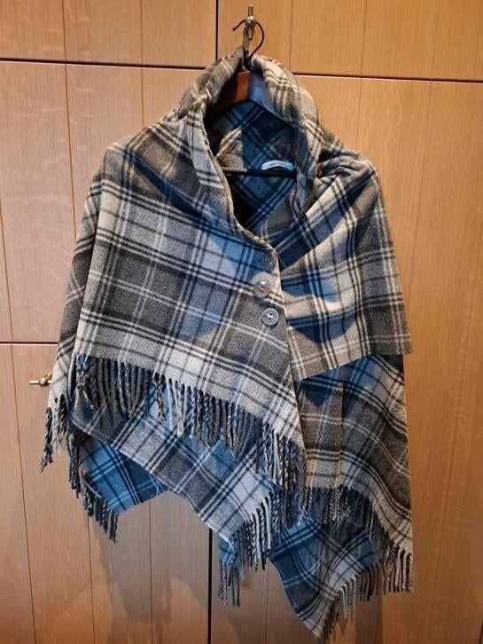 Warme wintercape grijs Vicolo met wol, Vicolo, Ophalen, Gedragen, Grijs