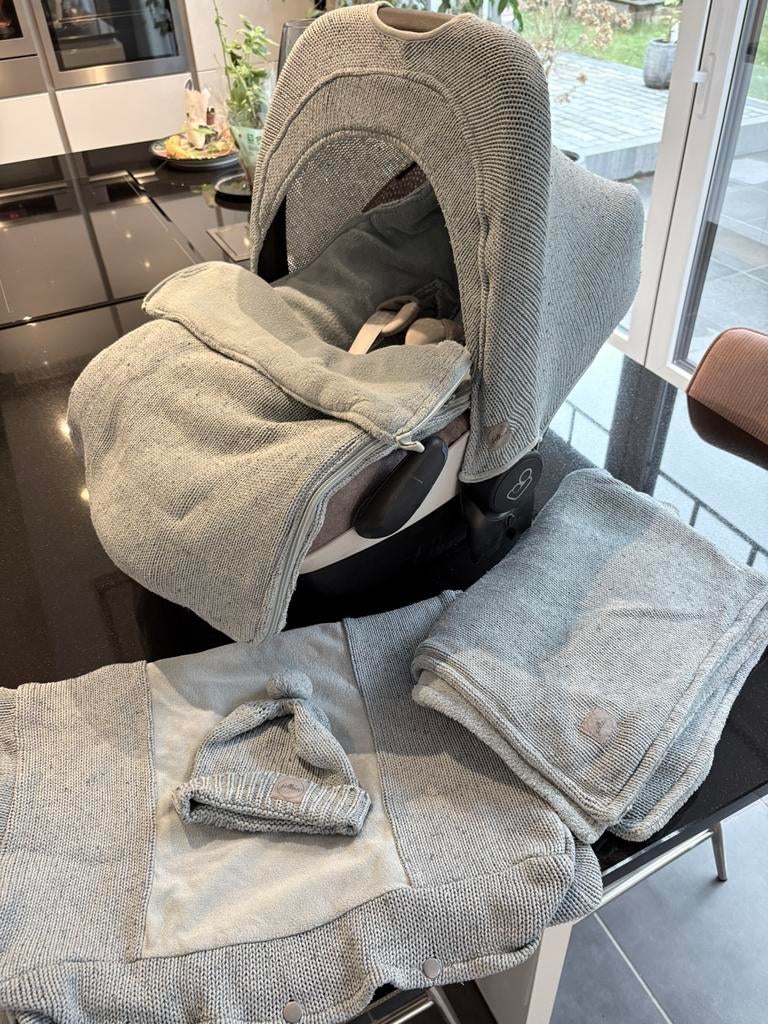 Jollein knit (lichtblauw) baby - complete set, Kinderen en Baby's, Ophalen, Zo goed als nieuw, Overige typen