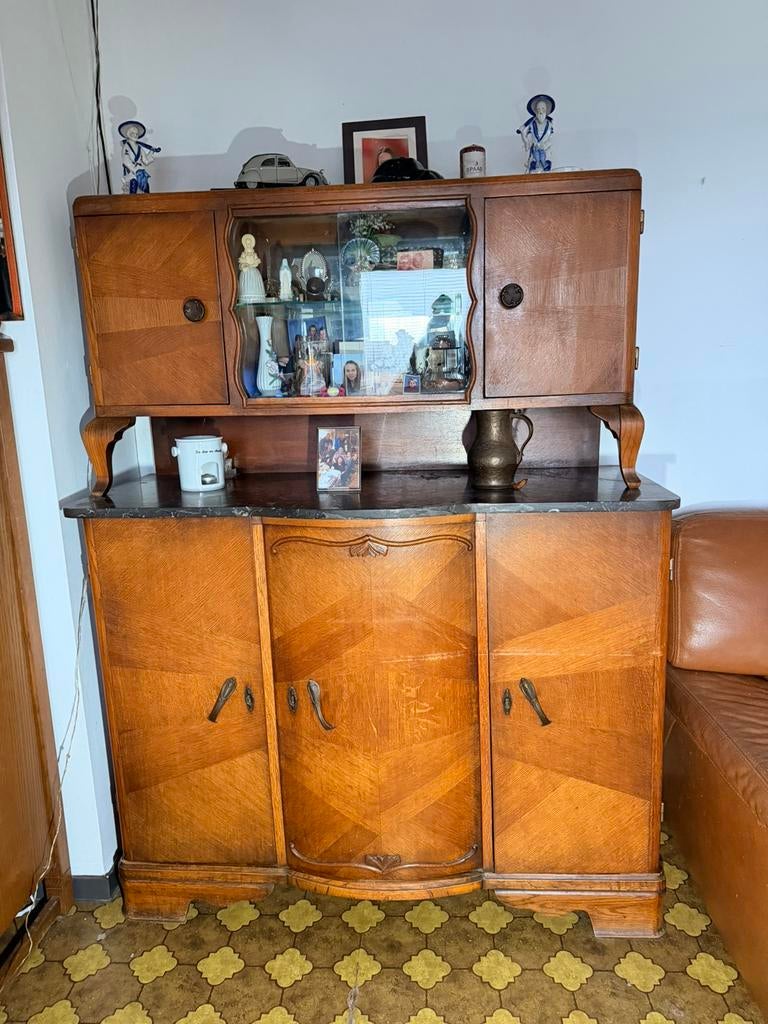 Meuble art deco avec plateau en marbre, Enlèvement