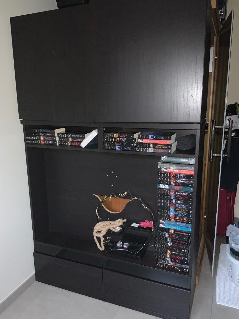 TV meubel, Ophalen, 100 tot 150 cm, Zo goed als nieuw, Modern