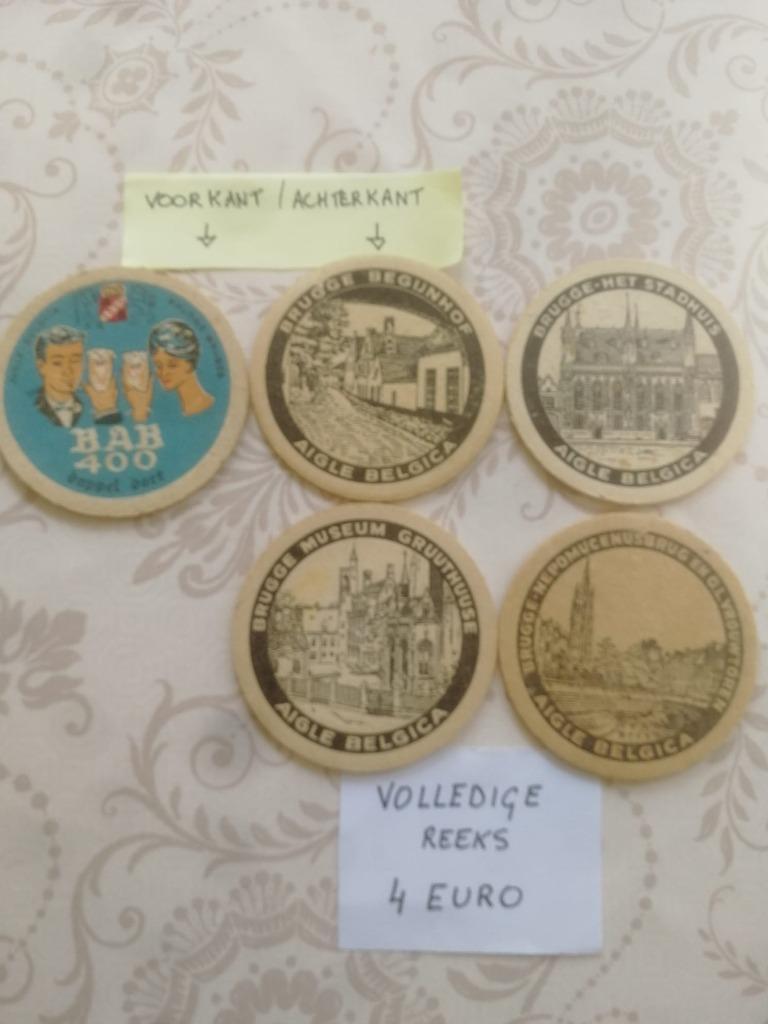 Volledige reeks bierviltjes - Aigle Belgica - €4, Verzamelen, Biermerken, Viltje(s), Ophalen of Verzenden