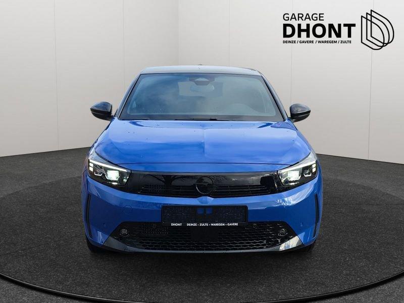 Opel Corsa Ultimate - 1.2 MHEV - Automaat - 110PK, Auto's, Start-stop-systeem, 1199 cc, Blauw, Leder en Stof