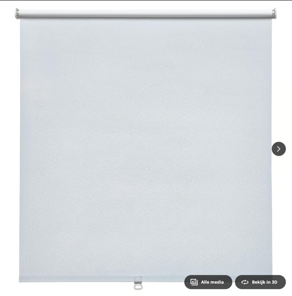 IKEA FÖNSTERBLAD Verduisterend rolgordijn, wit, 120x155 cm, Ophalen, 100 tot 150 cm, Wit, Nieuw