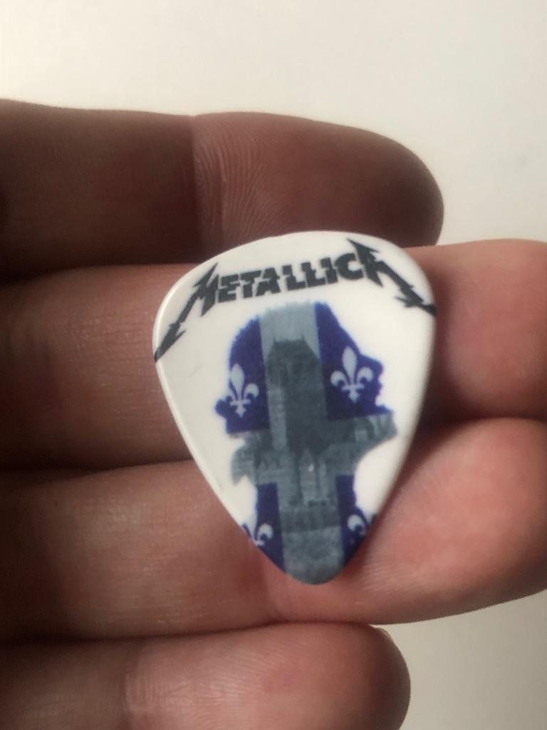 Metallica quebec canada 2017 worldwired tour plectrum, Ophalen of Verzenden, Zo goed als nieuw