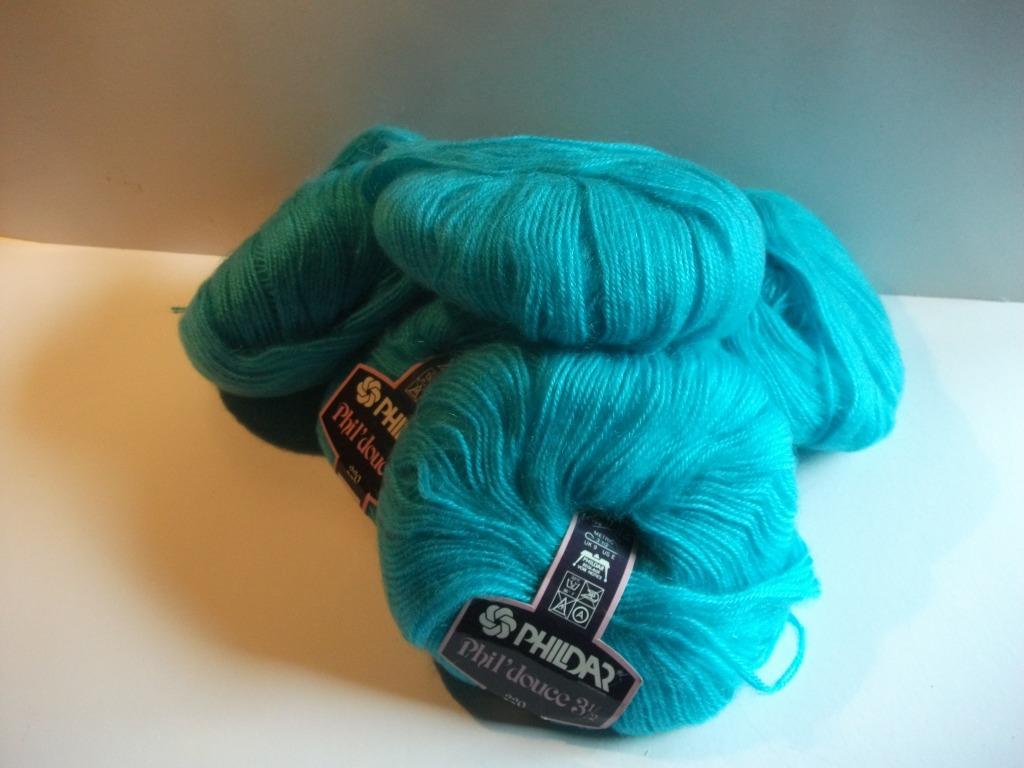 Phildar breiwol Mohair - wol - blauw Phil douce - 200 gr, Hobby en Vrije tijd, Breien en Haken, Nieuw, Breien, Wol of Garen, Ophalen of Verzenden