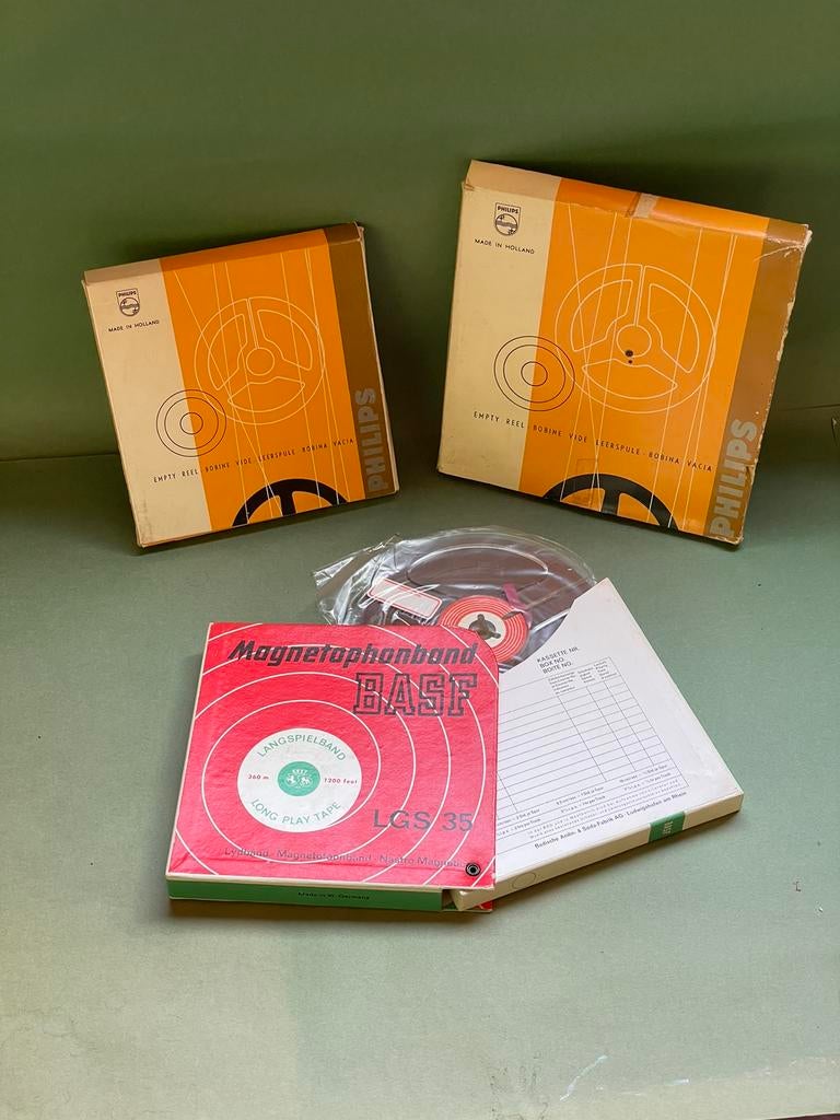 Rubans et bobines bobine à bobine BASF + Philips, TV, Hi-fi & Vidéo, Enlèvement ou Envoi, Magnétophone
