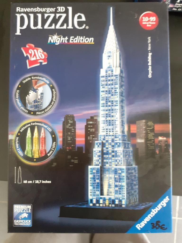 3Dpuzzel By Night - 5 stuks, Ophalen of Verzenden, Gebruikt, Rubik's of 3D-puzzel