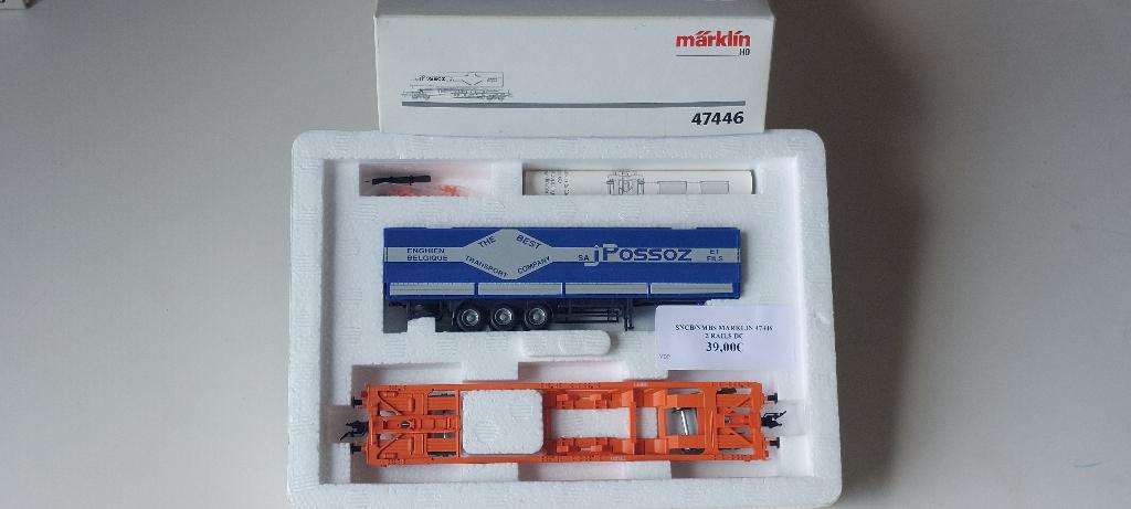 SNCB/NMBS MARKLIN WAGON POCHE *POSSOZ* HO*AC 47446, Neuf, Analogique, Courant alternatif, Wagon