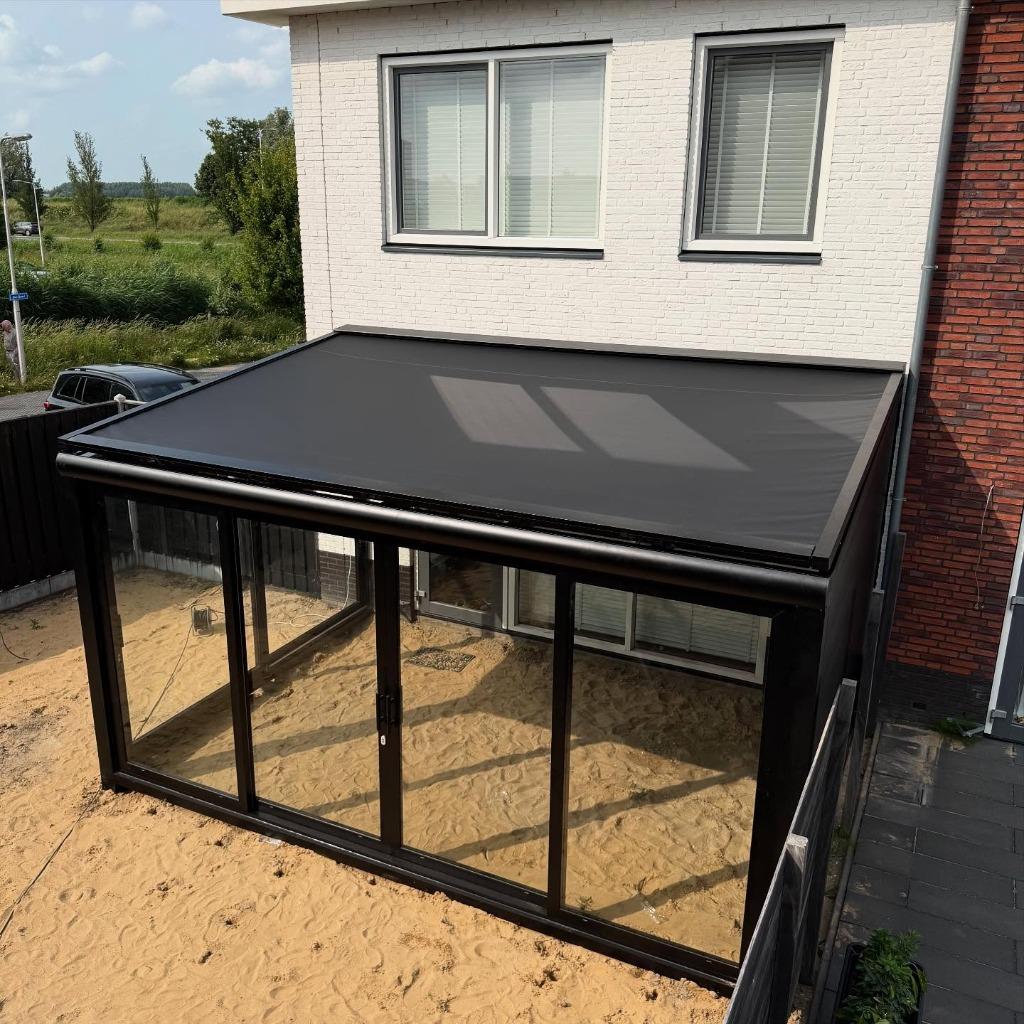 Carport Terrasoverkappingen en glazen schuifwanden veranda, Ophalen, Nieuw