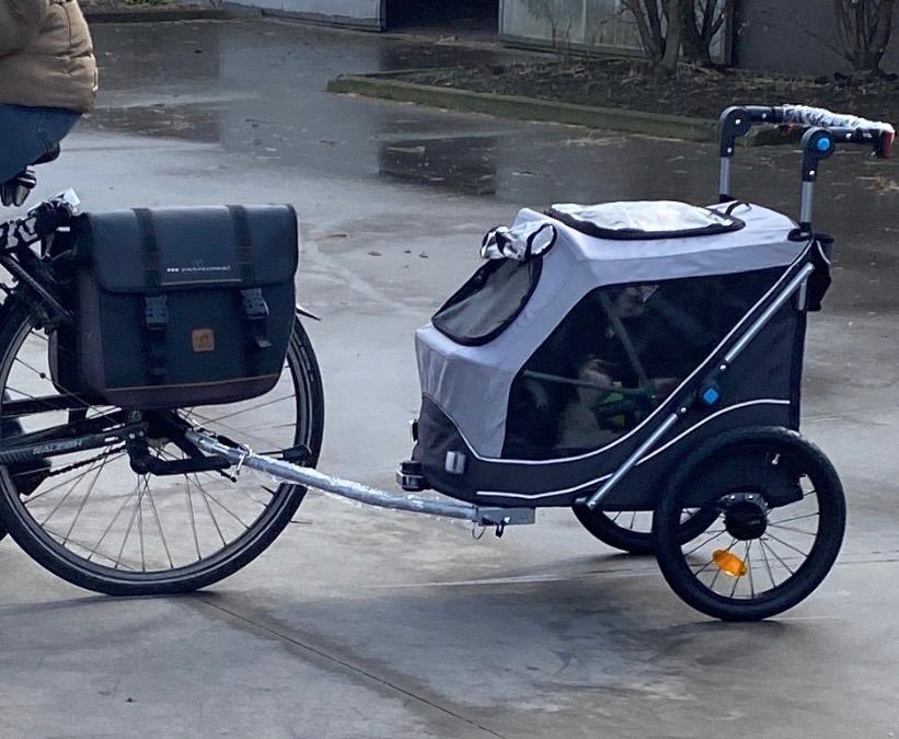 hondenfietskar trixie, Fietsen en Brommers, Fietsaccessoires | Aanhangwagens en Karren, Ophalen, Trixie, Opvouwbaar, Zo goed als nieuw